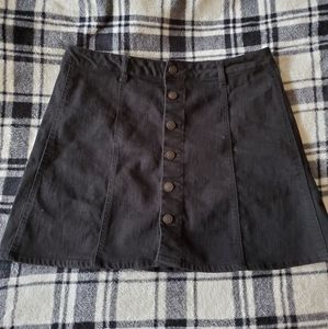 Black Denim Skirt